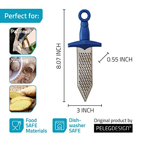 PELEG DESIGN Handheld Cheese Grater | Mini Cheese Grater Durable Rust-Proof Metal Sword-Shaped, For Cheese, Chocolate, Spices and More, Cute Kitchen Gift & Funny Kitchen Gadget (Gradiator) - Image 4