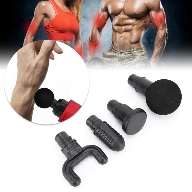 Fascia Massager Gun Replacement Head Set: 4 EVA Material Heads - Scientific Vibration Activation For Body Muscle Relaxation Fatigue Relief For Different Muscle Groups Body Parts - Image 3