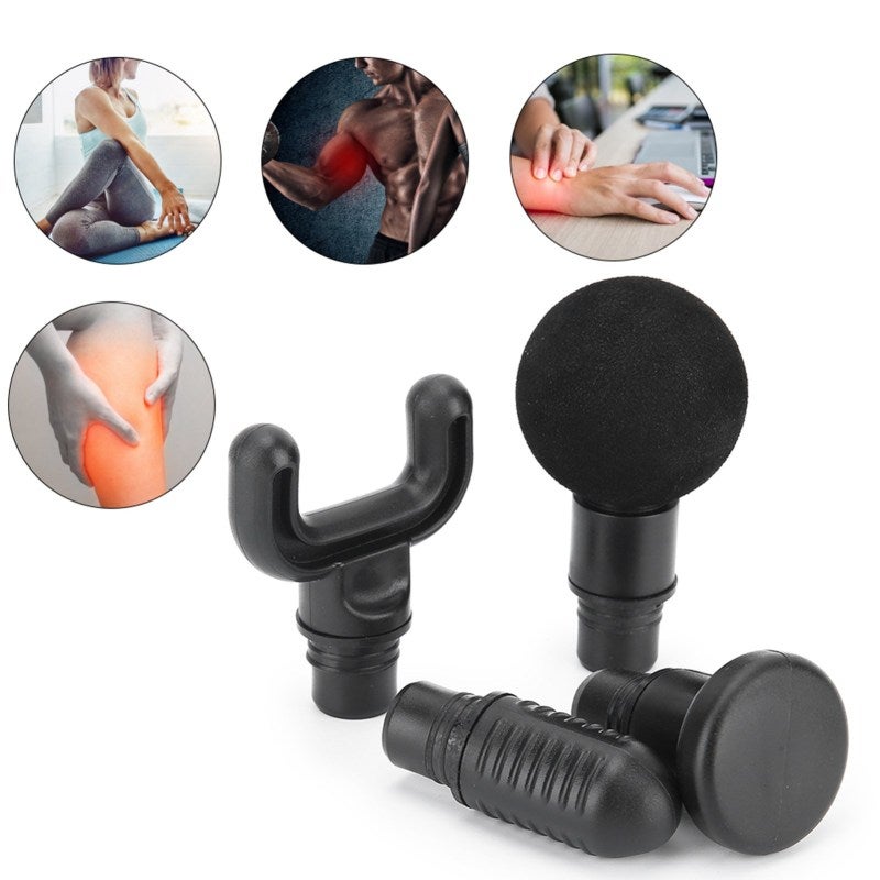 Fascia Massager Gun Replacement Head Set: 4 EVA Material Heads - Scientific Vibration Activation For Body Muscle Relaxation Fatigue Relief For Different Muscle Groups Body Parts - Image 5