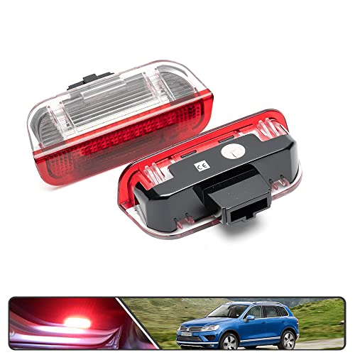 Mingrui test 5Pcs LED Courtesy Door Light Rear Hatch Lamp for Volkswagen Touareg 2011-2017 Courtesy Puddle Door Lamp Powered by High Power SMD Red+White Lens - Image 5