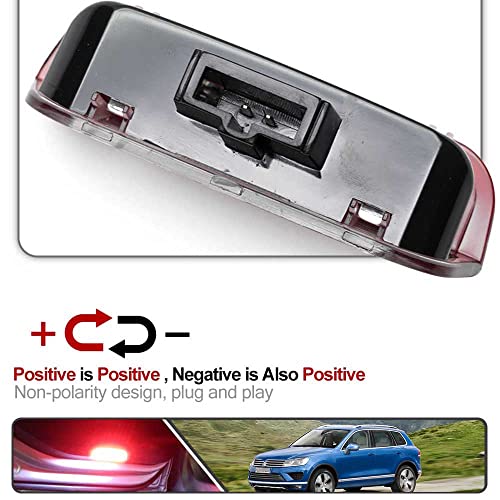 Mingrui test 5Pcs LED Courtesy Door Light Rear Hatch Lamp for Volkswagen Touareg 2011-2017 Courtesy Puddle Door Lamp Powered by High Power SMD Red+White Lens - Image 3