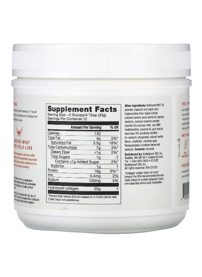 Bulletproof BulletProof, Collagen Peptides, Vanilla, 14.3 oz (405 g)  - Image 2