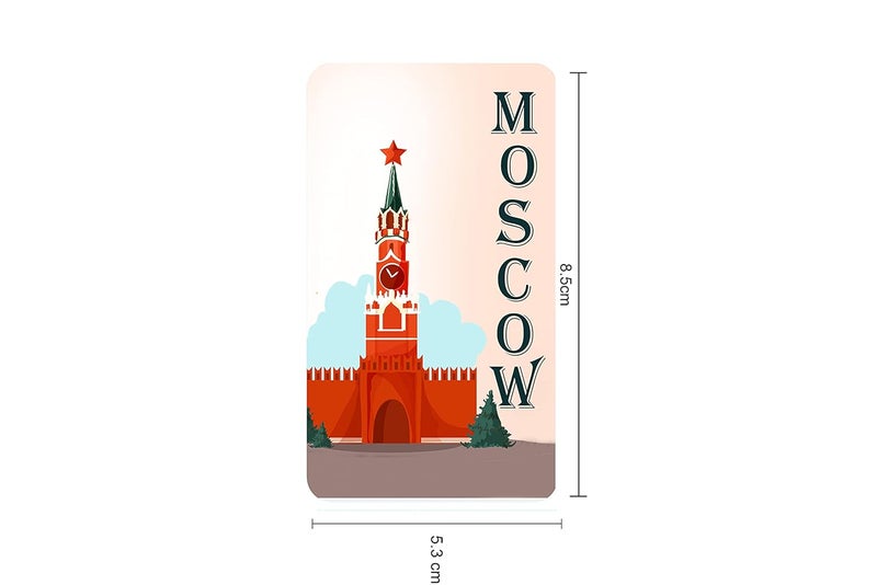 AVI AVI Rubber Rectangular Fridge Magnet Peach Colorful Moscow Russia Travel Souvenir RFM00070  - Image 2