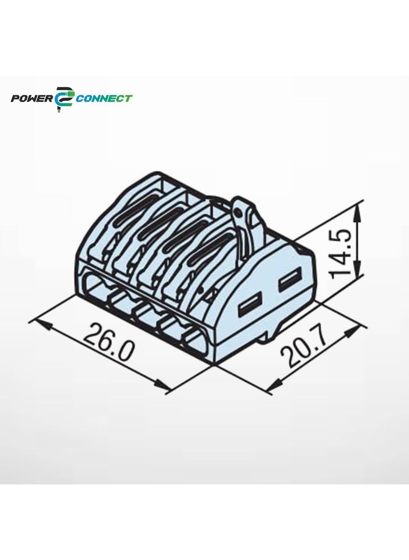 Generic POWER CONNECT 5Lever Releasable Wire Connector SET OF 10 Pcs Spring Force 5Lever Type Wire Connector Type Connector SET OF 10 Pcs  - Image 5