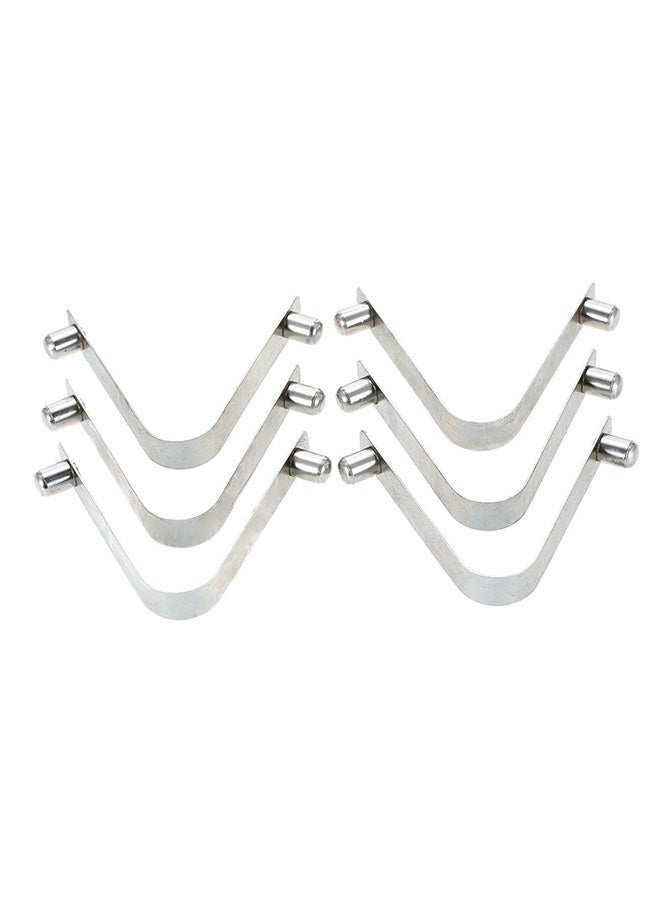 نيبمينينت 6-Piece Kayak Pedal Spring Clip Tent Pole Push Button Snap Locking Tube Pin 14.0 x 10.0 1.5cm - Image 1