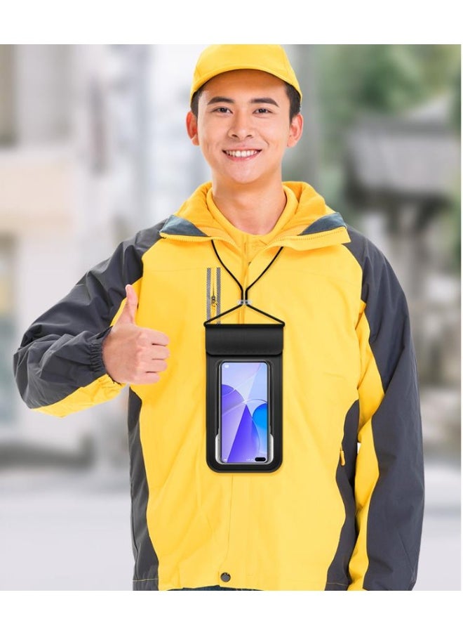Golden Waterproof bag mobile phone box, dry phone bag, IPX8 floating waterproof mobile phone bag, adjustable lanyard, compatible with all models within 6.5 inches (KY-PU001)  - Image 4