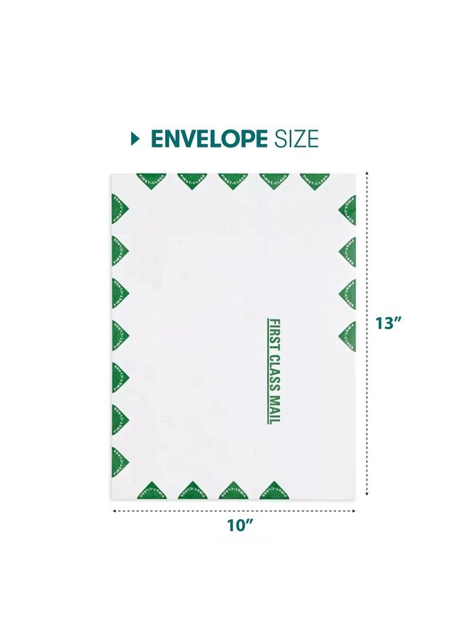 EnDoc 10X13 Tyvek First Class Mailer Envelopes 15 Count Openended Catalog Mailing Envelopes With Peel And Seal Closure White With First Class Border - Image 2