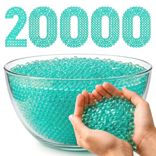 CLAPONE Gel Balls 7-8mm Water Bullets for Blaster Gun, High Absorbent Water Beads Ammo, Non-Toxic Gel Blaster Refill Balls for Shooting Practice, Decoration & Play (Green, 20000 Pcs) - Image 1