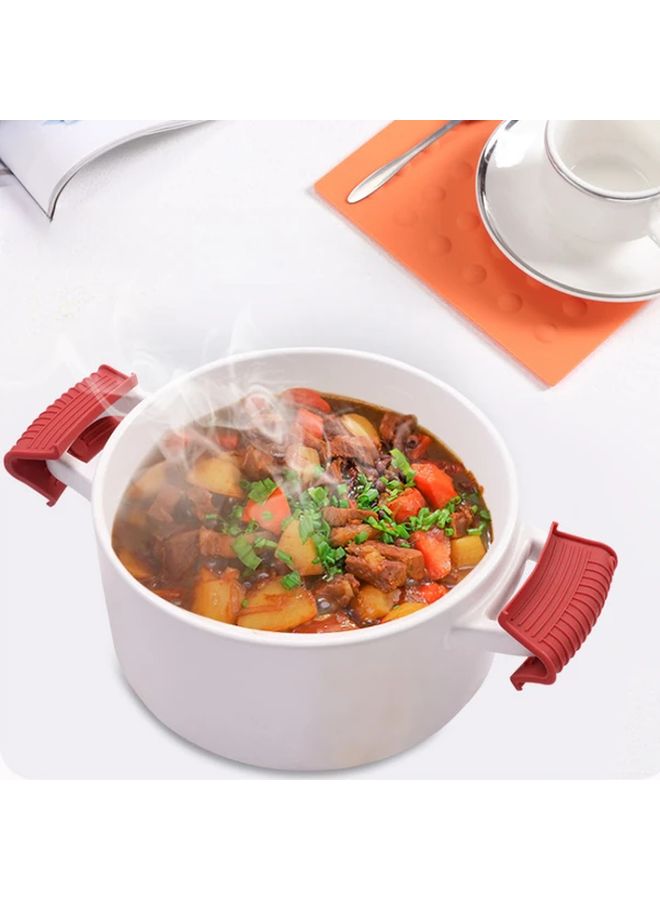 Blue Non Slip Silicone Handle Covers 3 Piece Set Universal Cookware Bakeware - Image 1