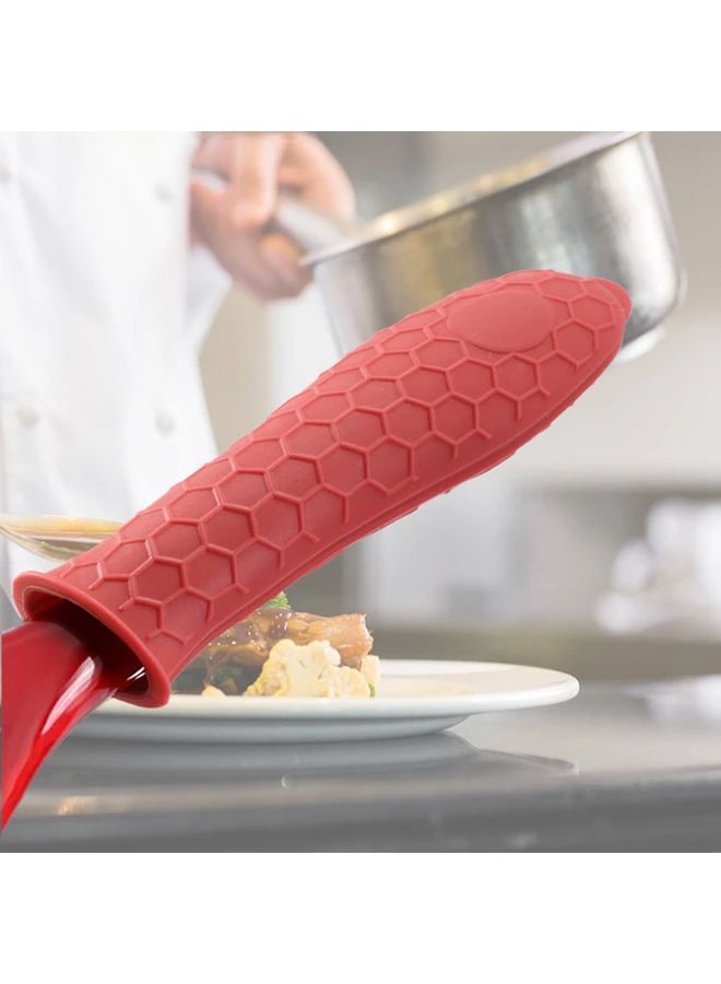 Blue Non Slip Silicone Handle Covers 3 Piece Set Universal Cookware Bakeware - Image 2