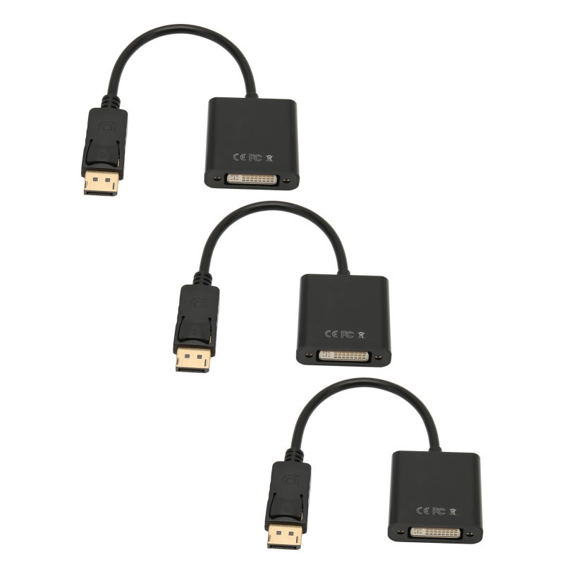 محول DisplayPort إلى DVI - محول عالي الدقة 1080p بالكامل مع موصلات مطلية بالذهب للشاشات وأجهزة العرض والتلفزيون عالي الدقة - Image 5