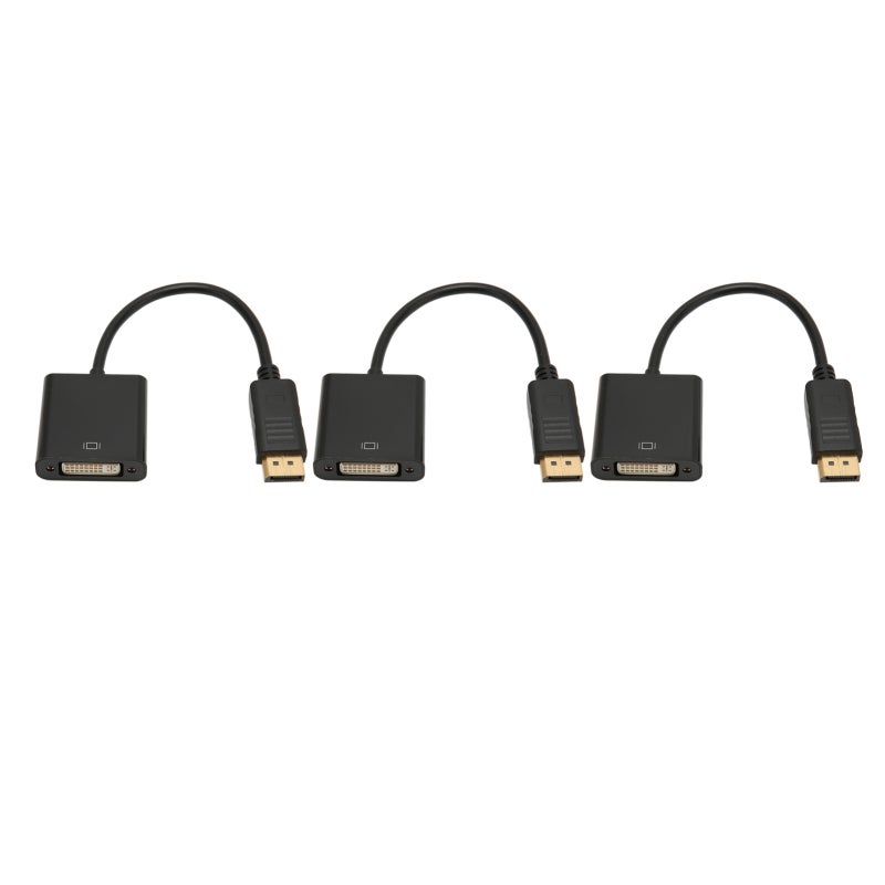 محول DisplayPort إلى DVI - محول عالي الدقة 1080p بالكامل مع موصلات مطلية بالذهب للشاشات وأجهزة العرض والتلفزيون عالي الدقة - Image 4