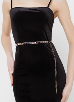 Stone Detail Chain Belt