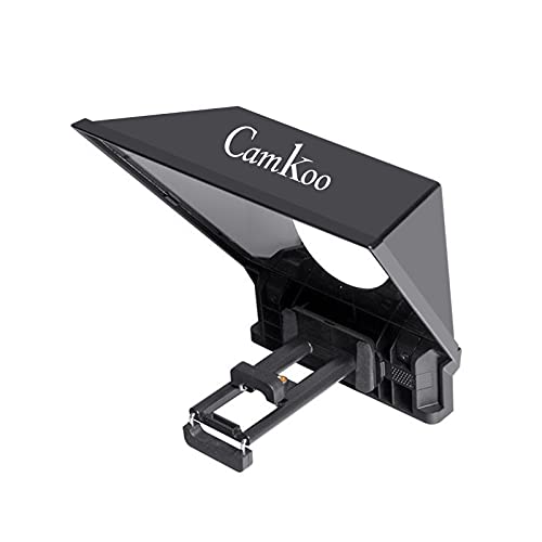 CamKoo CT2 Teleprompters for iPad Smartphone Tablets DSLR Cameras Adjustable APP Compatible with iOS/Android Portable Teleprompter Kit with Remote Control & Lens Adapter Rings Making Live Streaming - Image 4