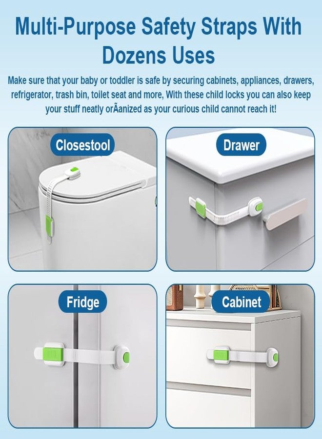 BBsecure Cabinet Locks Baby Proofing, 6 Pack Child Proof Cabinet Locks, 3M Adhesive Baby Proofing Cabinets, for Drawer, Door, Fridge, Toilet, Trash Can, White - Image 3