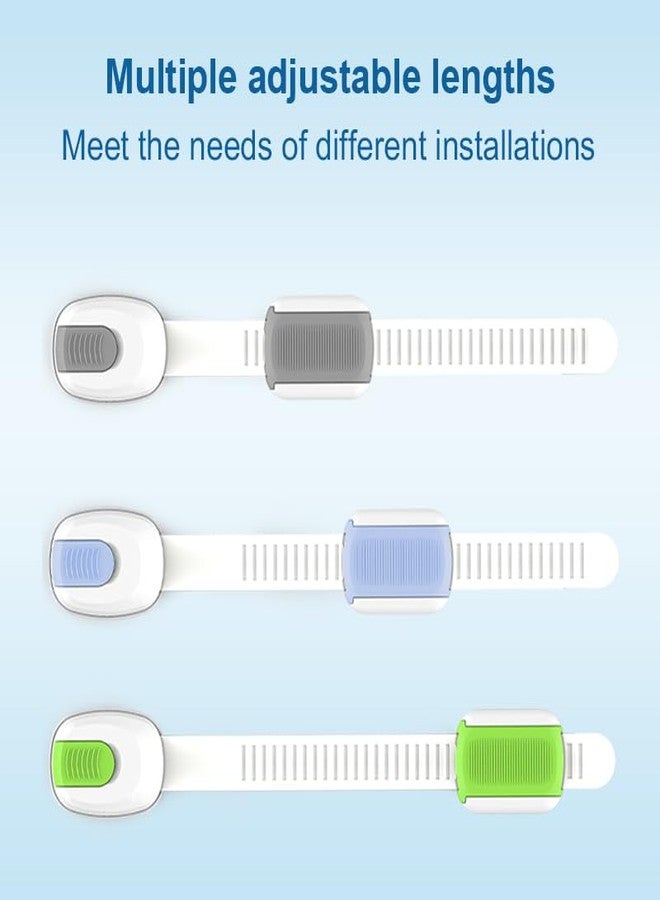 BBsecure Cabinet Locks Baby Proofing, 6 Pack Child Proof Cabinet Locks, 3M Adhesive Baby Proofing Cabinets, for Drawer, Door, Fridge, Toilet, Trash Can, White - Image 5