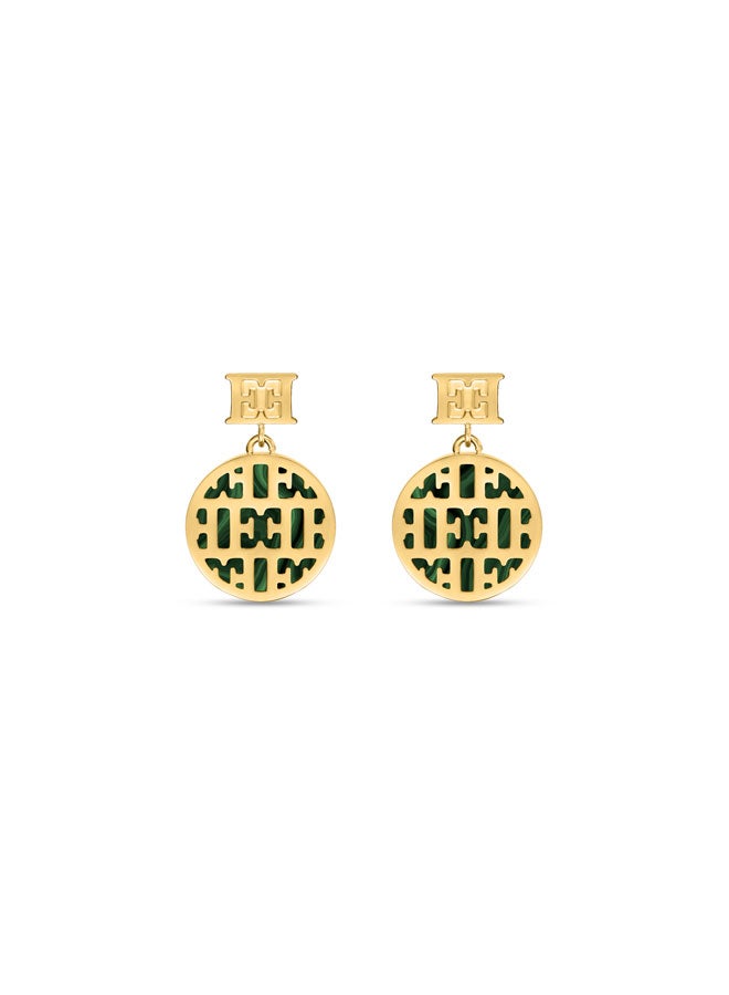 ESCADA Linda Drop Earrings with Signature Logo - Image 1