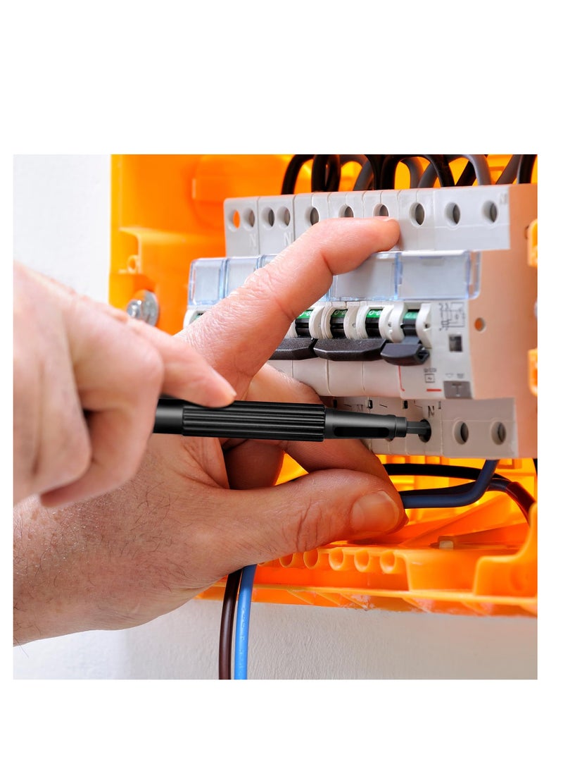 SYOSI Small Screwdriver 13 In1 Precision Set Multi Magnetic Pocket Professional Phillips and Slotted Bits for Eyeglass Electronics Jewelry Watch EDC Black Type A - Image 2