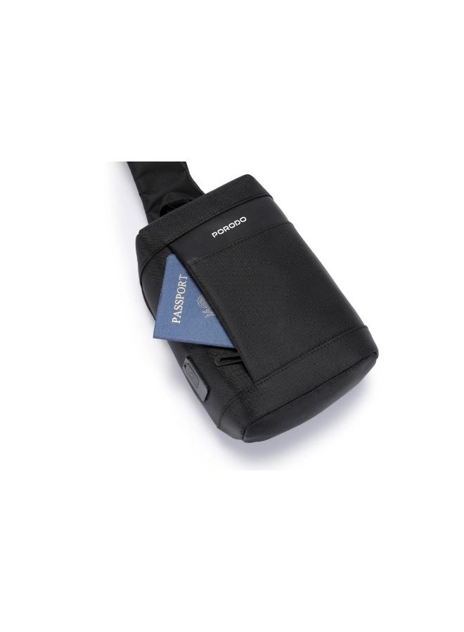 Porodo Cross Body Bag with Type-C PD Charging, Water-Resistant Design & Secure Storage - Image 3