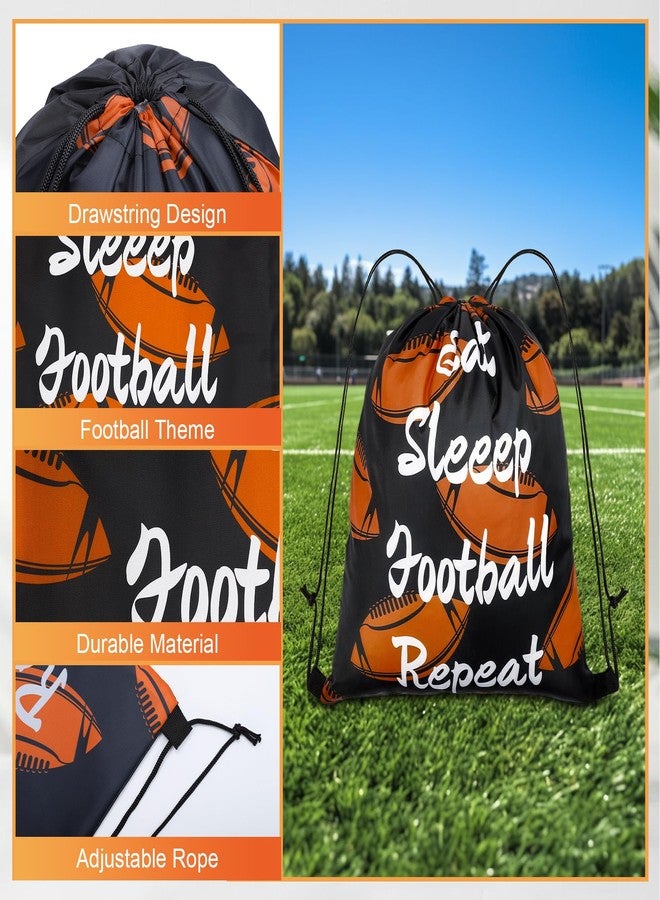 Bgtecho 32 Pcs Football Drawstring Bags,Football Drawstring Backpack Bulk,13x16.6 Inch Sports Party Favor Gift Bags,Lightweight Polyester Goodie Bag for Sports Gym Travel Party Supplies - Image 3