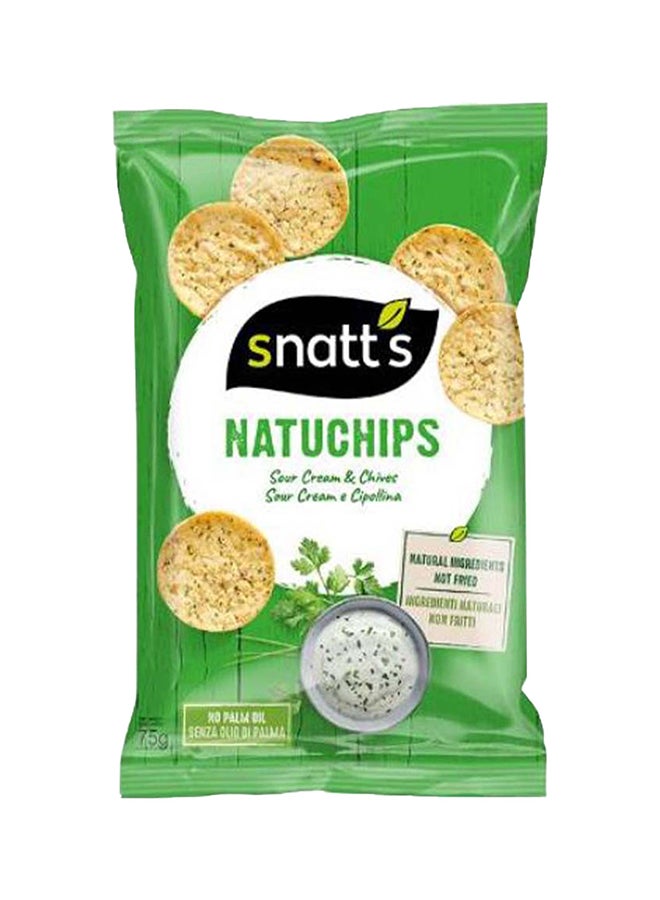 SNATTS Natuchips Sour Cream 75 grams. Popped Chips made with 100% natural ingredients