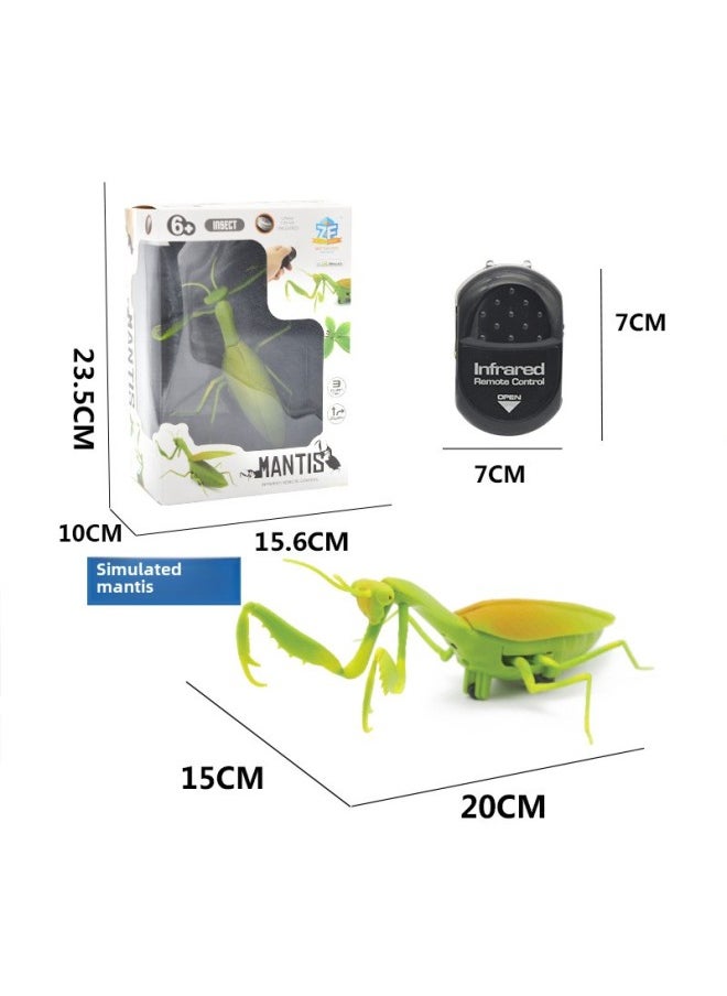 Explosions Strange Simulation Remote Control Animal Infrared Trick Remote Control Snake Remote Control Caterpillar Toy-Color:Remote Control Green Mantis  - Image 1