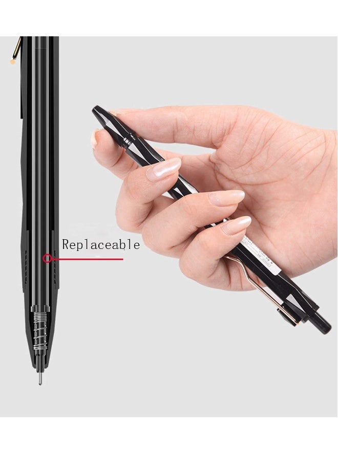 Retractable Gel Pens, Black Ink, Cute Pens, Pastel Pens Barrel, Premium Fine Writing Pens, Fine Point, 0.5mm, Metallic Clip, Soft Comfort Grip, 6 Counts, Nice Pack - Image 5