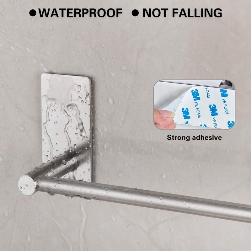 Vista Towel Bar 40cm SUS304 Stainless Steel Silver | No Drilling Towel Holder,Waterproof & Rustproof,Strong Self-Adhesive Towel Rail for Bahtroom,Kitchen and Living Room - Image 5