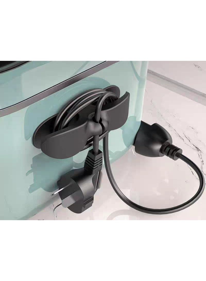 منظم كابلات للأجهزة المنزلية – ملف ومثبت للكابلات للخلاط وآلة القهوة والمقلاة الهوائية، إدارة الكابلات بقابلية اللصق - Image 2