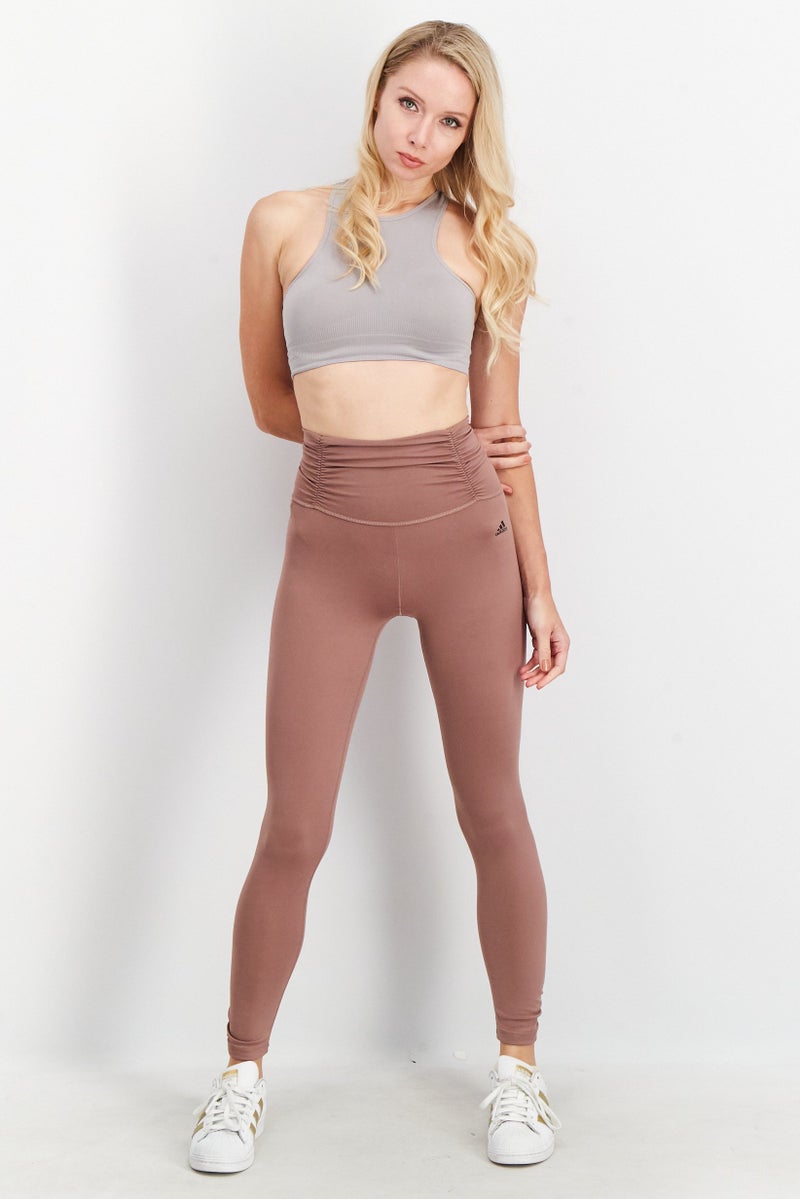 Adidas ليجنغ يوغا ضيق للنساء 7/8، موف - Image 4