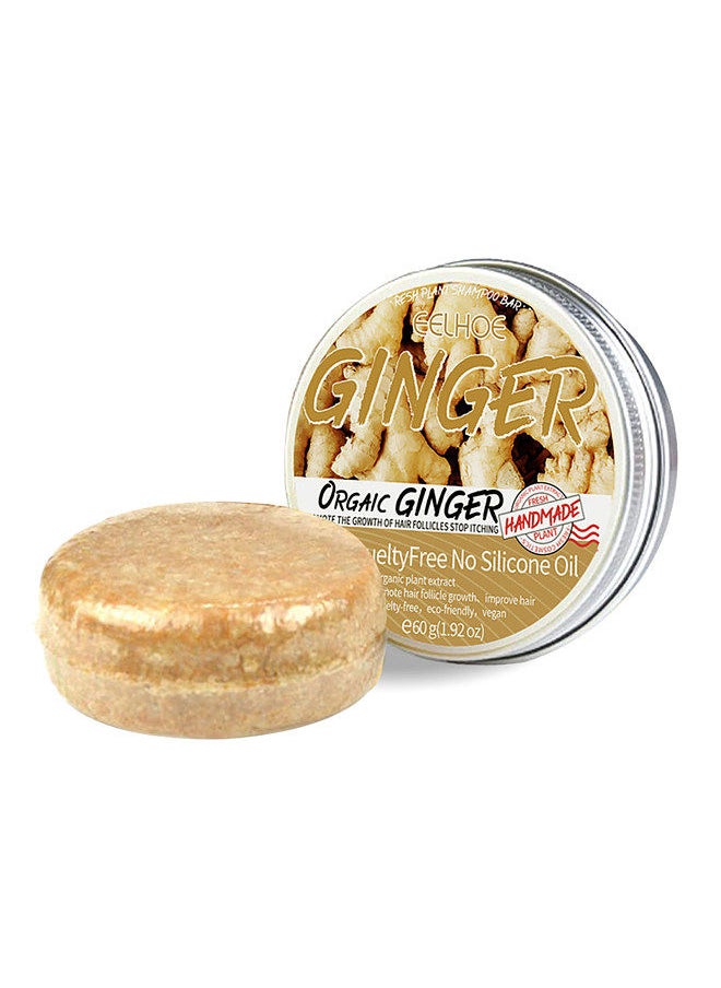 EELHOE EELHOE 60g Anti-hair Loss Ginger Shampoo Bar Increasing Hair Volume Nourish Hair Root Hair Growth  - Image 1