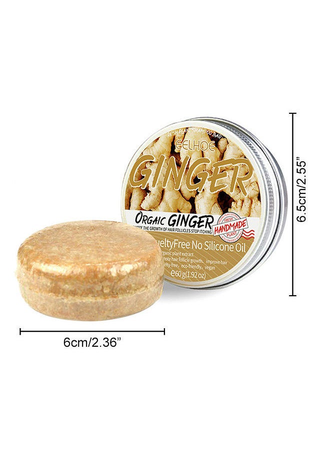 EELHOE EELHOE 60g Anti-hair Loss Ginger Shampoo Bar Increasing Hair Volume Nourish Hair Root Hair Growth  - Image 4