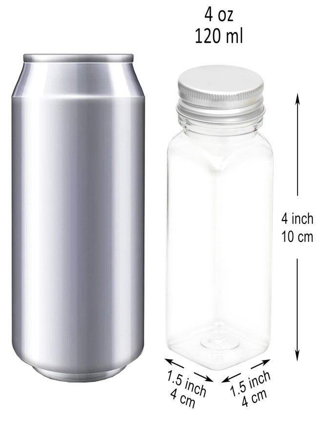 Youngever 12 Pack 4 Ounce Plastic Spice Jars, Clear Spice Containers with Shaker Tops, Square Spice Bottles With Funnel and Extra Labels - Image 2