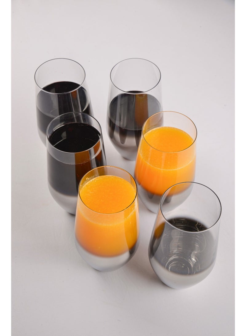 Farika Porselen Grus 6 Piece Multi Purpose Platinum Drink Glass Set  - Image 1
