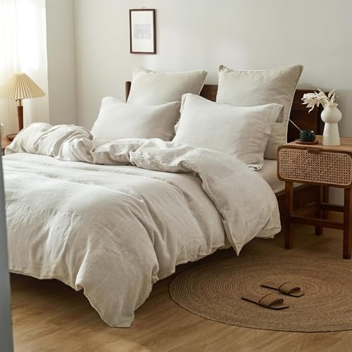 King Linens 100% Belgian Linen Pillow Shams Stone Washed Solid Color Basic - Image 5