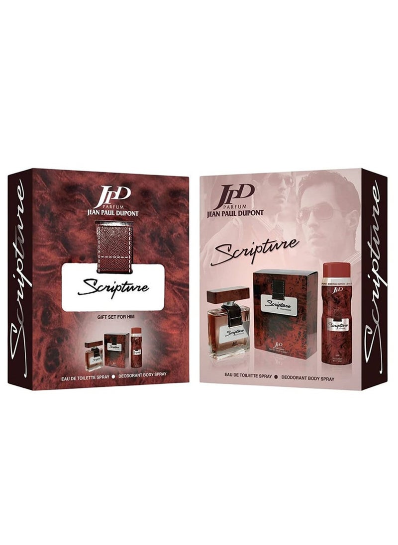 جان بول دوبون مجموعة JPD سكربتشر – عطر أو دو تواليت + بخاخ للجسم – للرجال  - Image 2