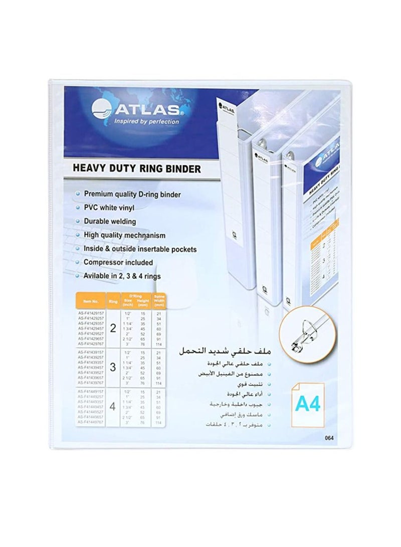 ATLAS 2-Piece Two Ring Binder 65mm Spine  - Image 2