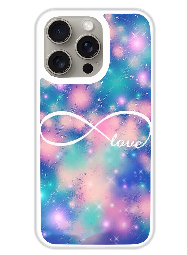 Theodor Protective Case Cover For APPLE IPHONE 15 Pro Love Infinity (White Bumper) - Image 1