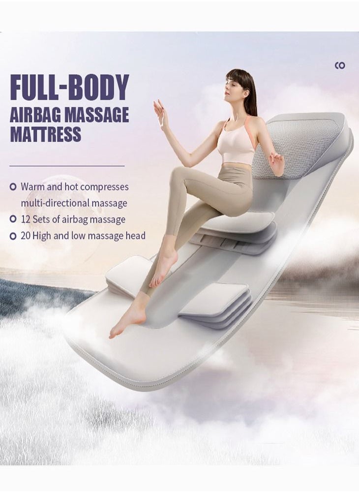 CGY - Massage Mat With 12 airbags Massage Mattress Pad 20 massage heads For Back Pain Relief Full Body Massager For Neck And Back Lumbar Calf Muscle Relaxation Standard - Image 1