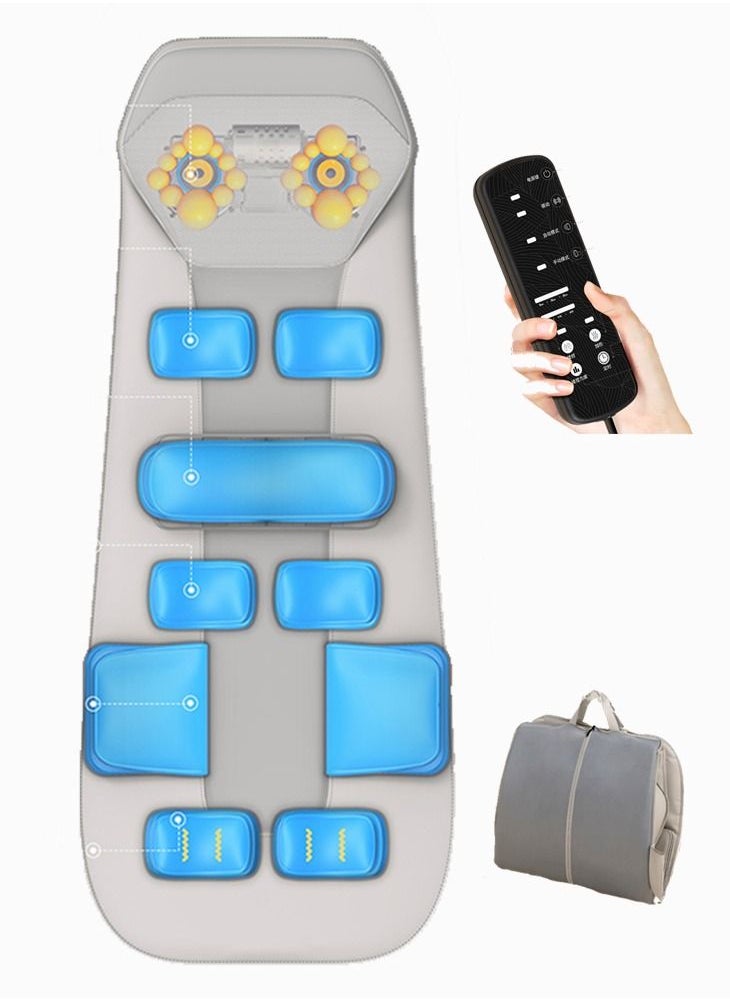 CGY - Massage Mat With 12 airbags Massage Mattress Pad 20 massage heads For Back Pain Relief Full Body Massager For Neck And Back Lumbar Calf Muscle Relaxation Standard - Image 1