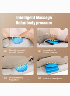 CGY Massage Mat With 12 airbags Massage Mattress Pad 20 massage heads For Back Pain Relief Full Body Massager For Neck And Back Lumbar Calf Muscle Relaxation Standard  - Image 5