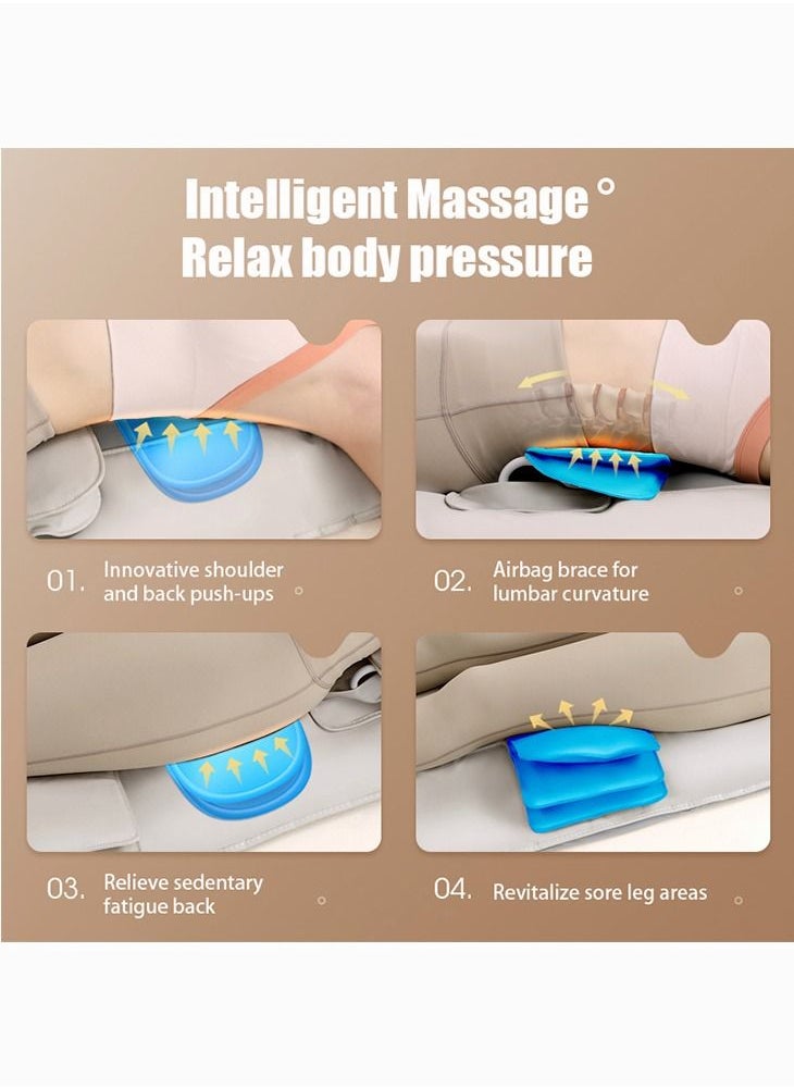CGY - Massage Mat With 12 airbags Massage Mattress Pad 20 massage heads For Back Pain Relief Full Body Massager For Neck And Back Lumbar Calf Muscle Relaxation Standard - Image 1