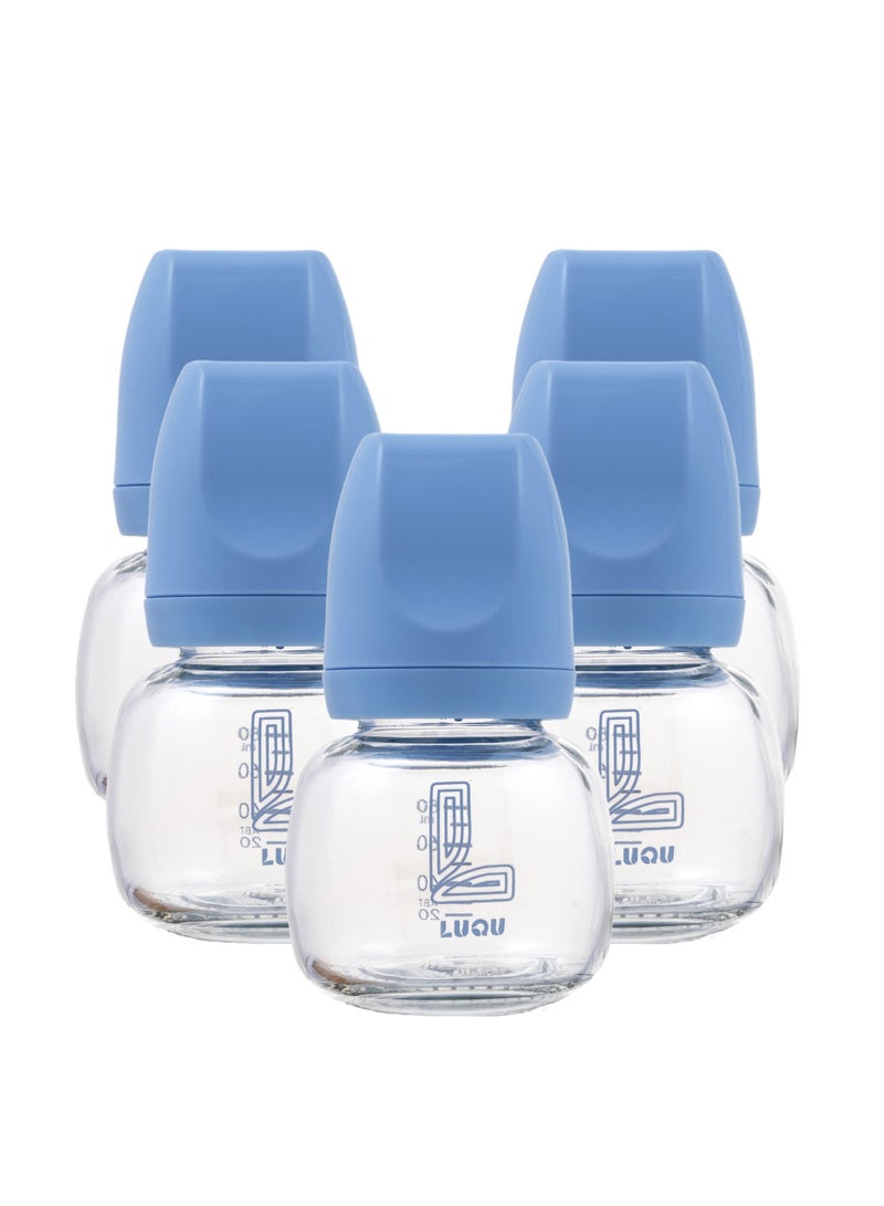 لوكو زجاجة رضاعة زجاجية رقبة قياسية 80 مل-5 قطعه - Image 1