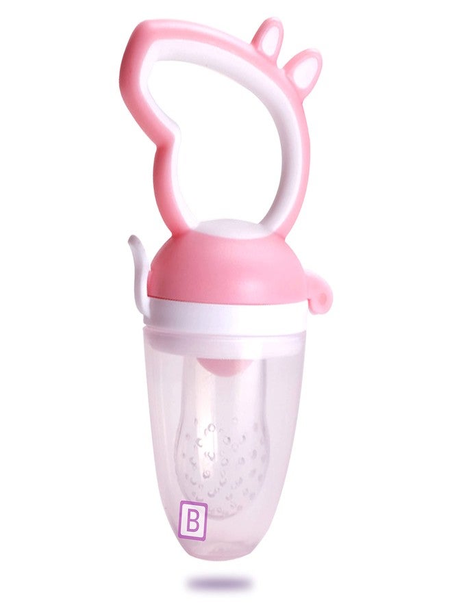 Bembika Baby Nibbler Piggy Pink Color, Baby Nibbler Pacifier,Baby Pacifier Food Nibbler, Baby Feeding Accessories (3-6 Months Baby) - Image 1