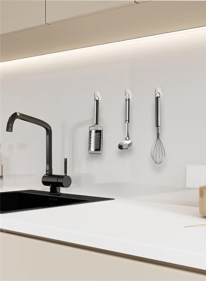 30 Pieces Clear Adhesive Wall Hooks for Hanging, Transparent Reusable Seamless Hooks Small Acrylic Sticky Hangers with Non Marking Sticker for Kitchen Bathroom Bedroom Office (Clear) - Image 5