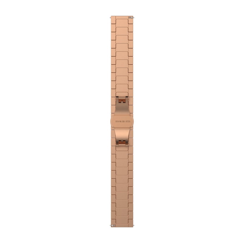S-TOP For Garmin Venu 2S One Bead Butterfly Buckle Stainless Steel Metal Watch Band(Rose Gold) - Image 3