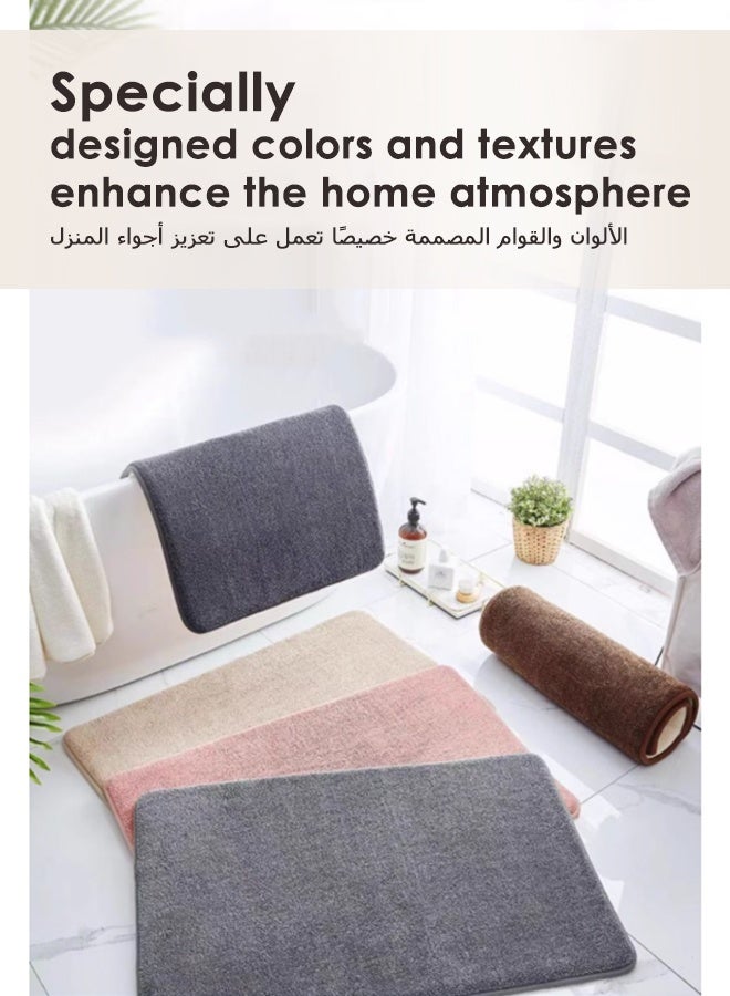 40*60cm Machine Washable bathroom mat carpet, Slow rebound bathroom absorbent floor Rugs, non-slip, super absorbent quick-drying non-slip bottom easy to clean,  Great for bathroom, vanity, vacation home, master bathroom, kids bathroom, guest suite.  - Image 5