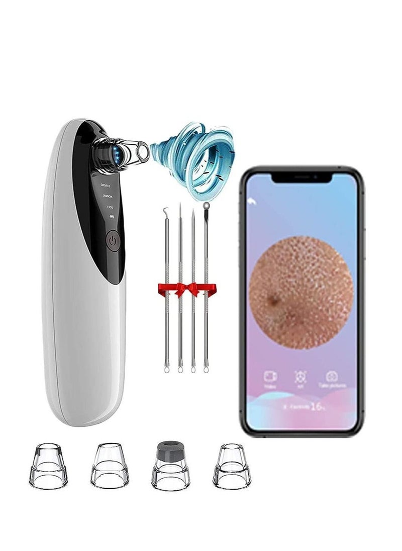 Y&D 4-In-1 Facial Pore Blackhead Remover Vacuum Cleaning Instrument,Blackhead with Camera(Wifi Real-Time Skin Screen) Upgraded Face Suction Cleanser  - Image 1