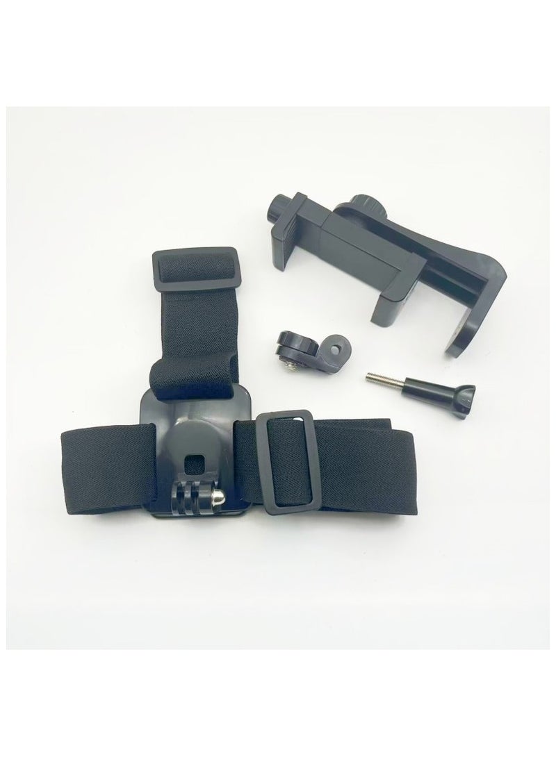 Excefore Head-Mounted Mobile Phone Mount, First-Person View Live Shooting Bracket, Holder for Phone (4"-7"), Head Strap Holder Kit Compatible with iPhone Smartphones and Action Camera  - Image 5