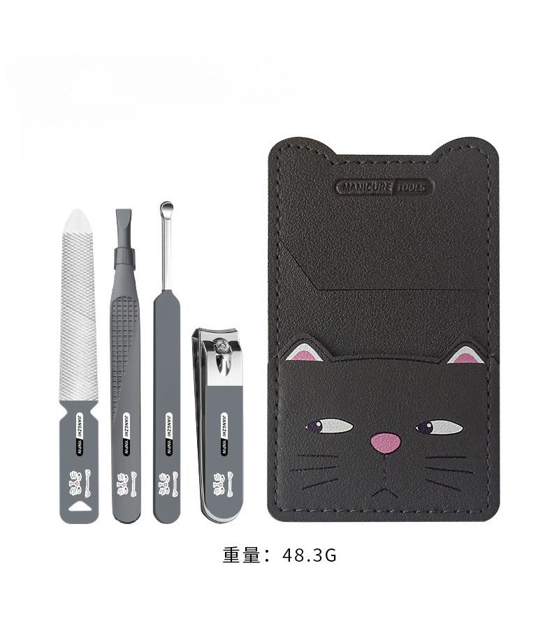 Pink Bunny Cute Nail Clipper Set With Portable Nail File Remover Cartoon Style Household Nail Clippers And Nail Scissors - Image 4